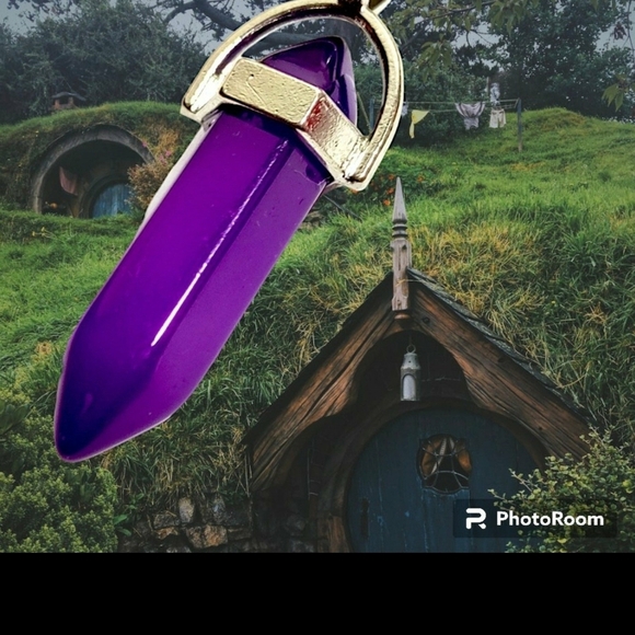 NEW Imitation Purple Agate Pendant - Picture 3 of 5